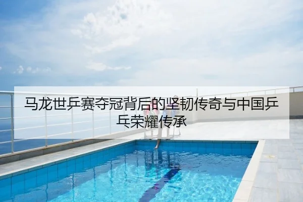 马龙世乒赛夺冠背后的坚韧传奇与中国乒乓荣耀传承
